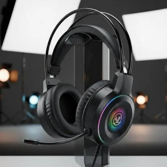 RGB wired Gaming Headset - Noise isolating Earmuffs & Dynamic LED lighting