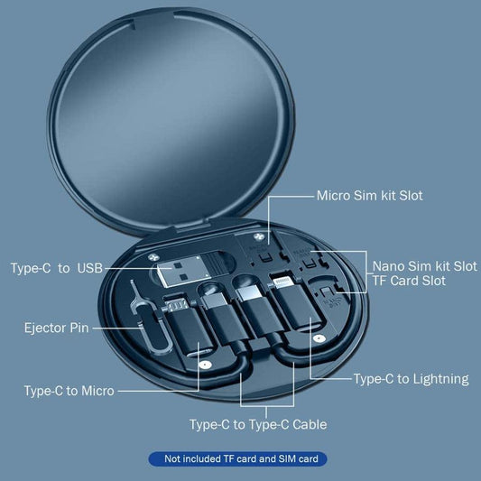 60W Portable Multi-Cable Organizer Kit with Built-in Phone Stand - Built for convenience