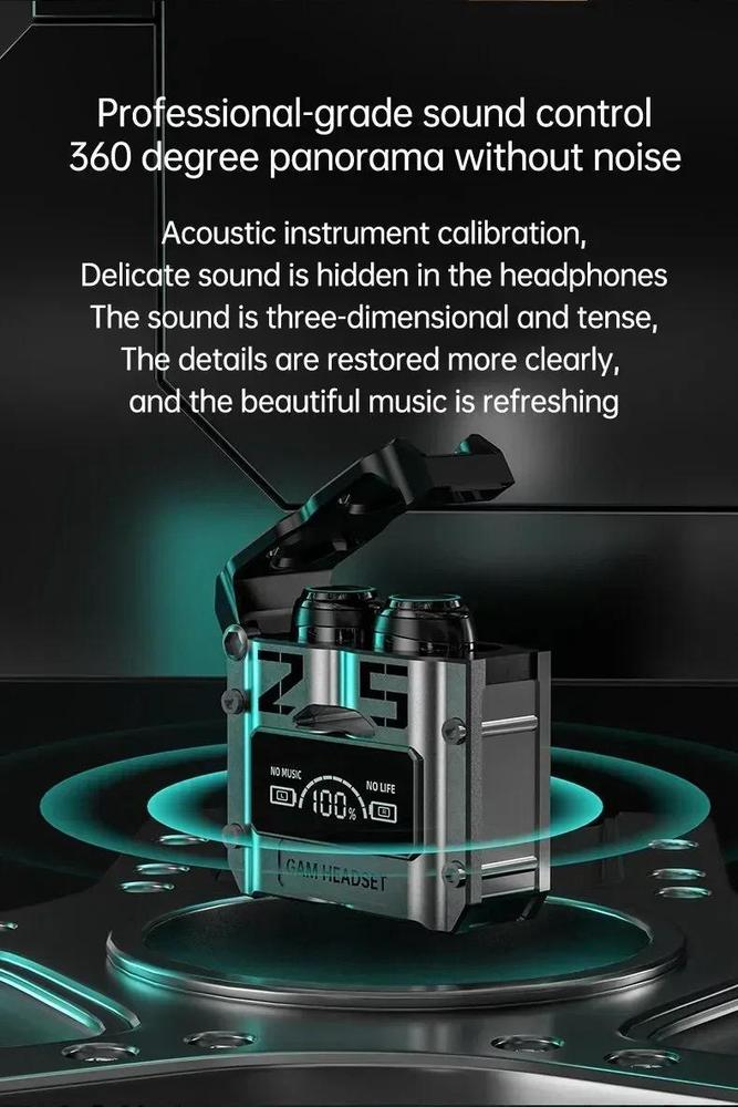 M25 Stealth-Series Wireless gaming Earbuds - Dual Mic Noise reduction & Low Latency