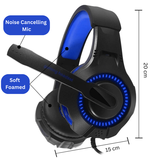 Bass Wired Gaming Headset - Noise cancelling Mic & Universal compatibility